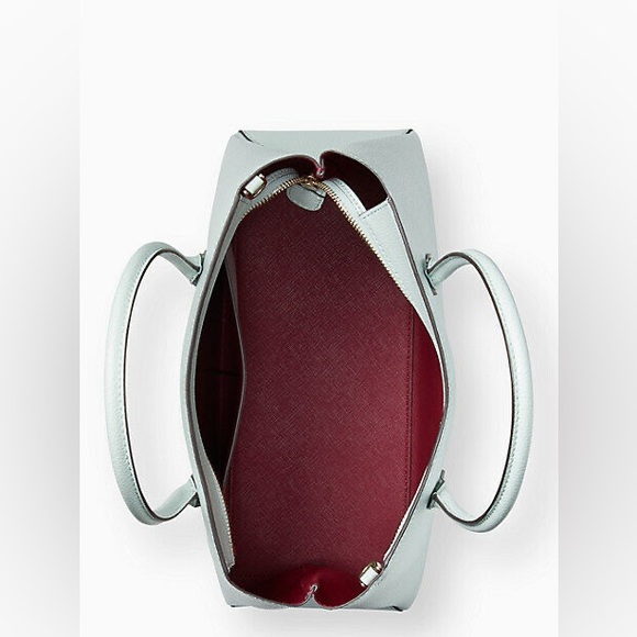 Eva Medium Zip Top Satchel in Mint Frosting - Picture 3 of 6